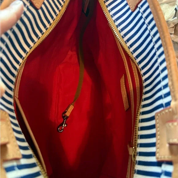 Dooney & Bourke Blue and White Nautical Tote